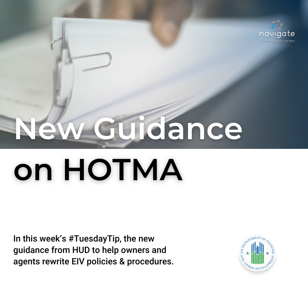 New Guidance on HOTMA implementation