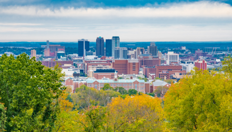 Skyline of Birmingham, Alabama during Fall