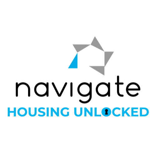 Navigate Housing Unlocked with a keyhole in the O of unlucked