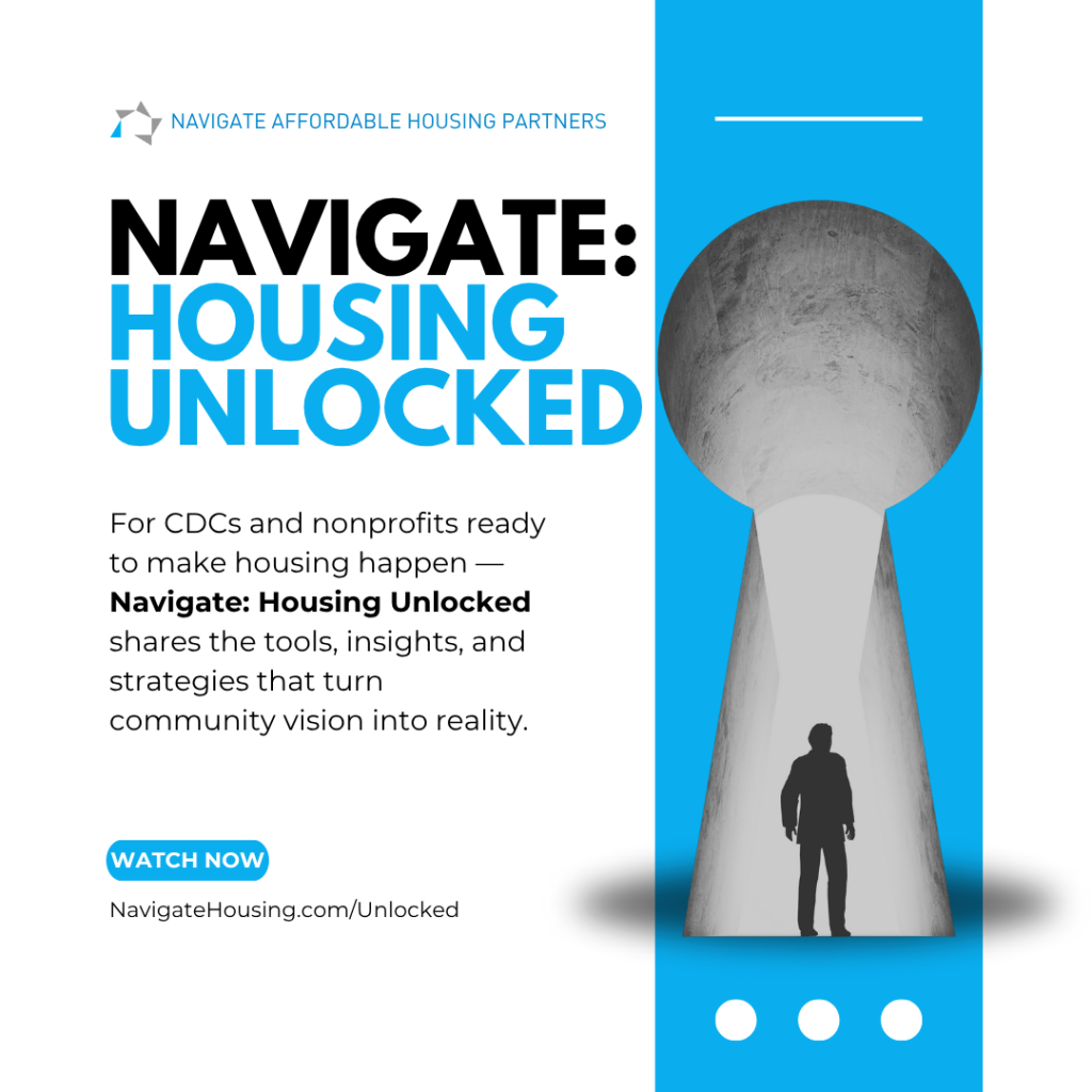 a silhouette of a person standing in front of a keyhole; Navigate Housing Unlocked podcast