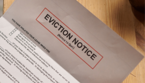 30 Day Notice Rule Revoked: Image shows generic eviction notice.