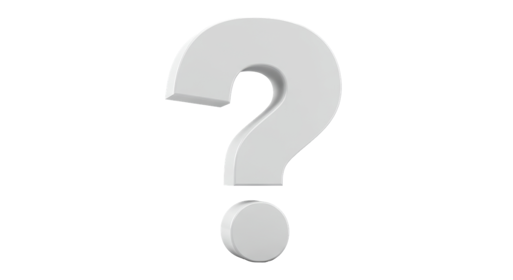 Isolated white Question Mark, tuesday tip