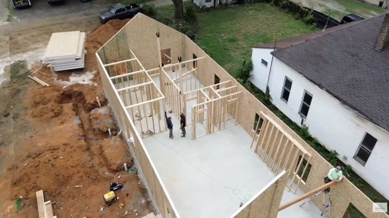 A SIP home under construction