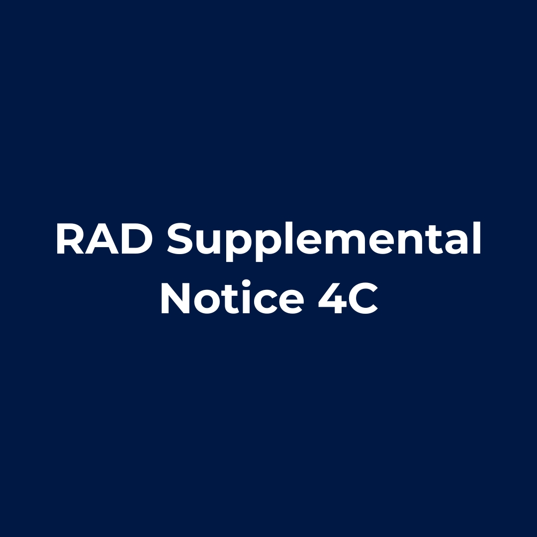 RAD Supplemental Notice 4C