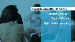 five people in a meeting with one man talking, HUD Tenant Empowerment Grants